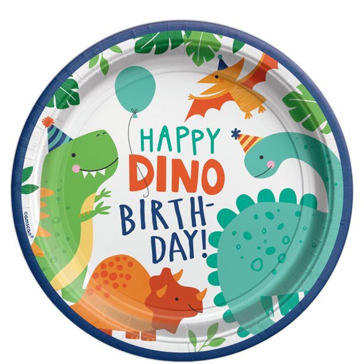 Dino-Mite Paper Plates - 23cm (8pk)