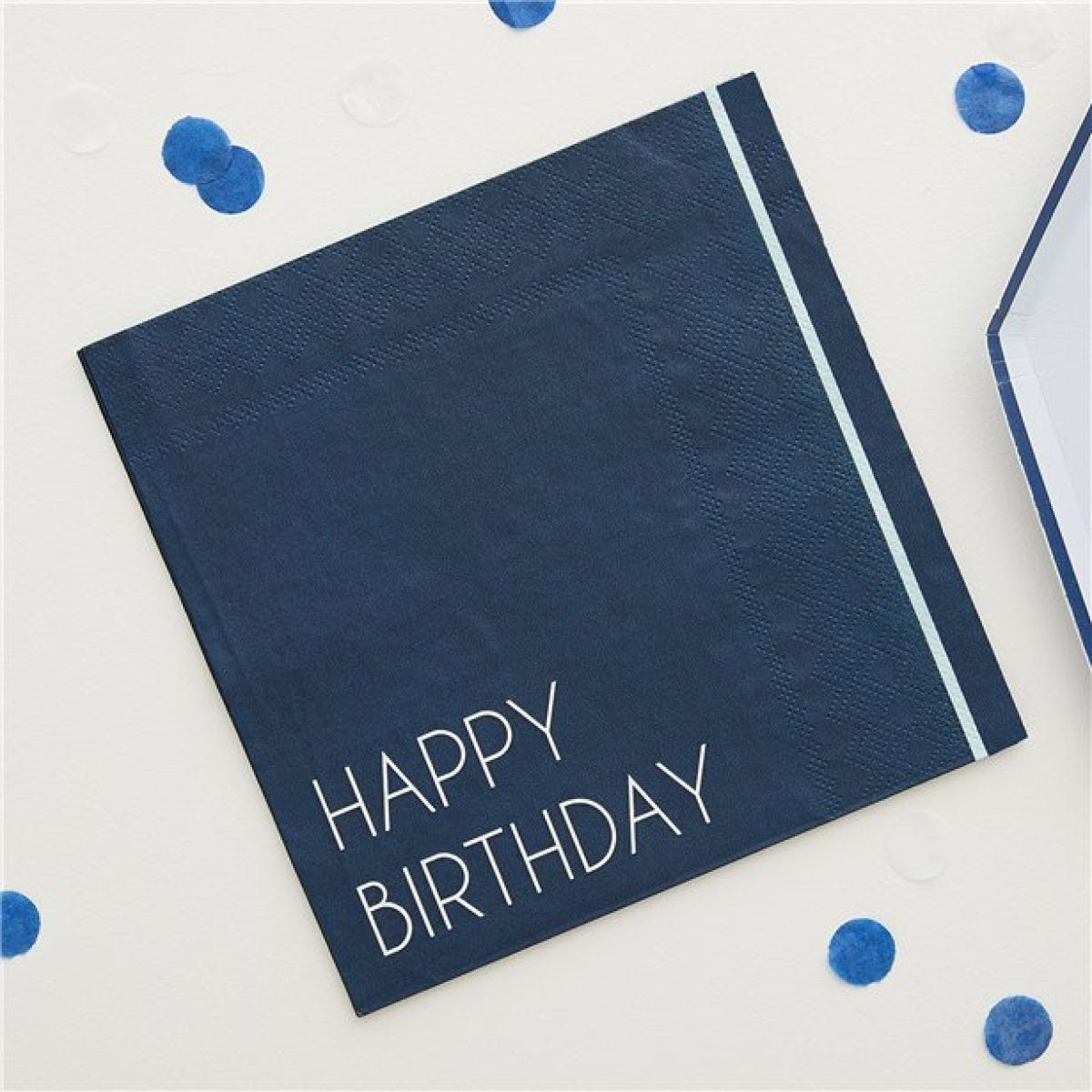 Mix It Up Blue Happy Birthday Eco Paper Napkins (16pk)