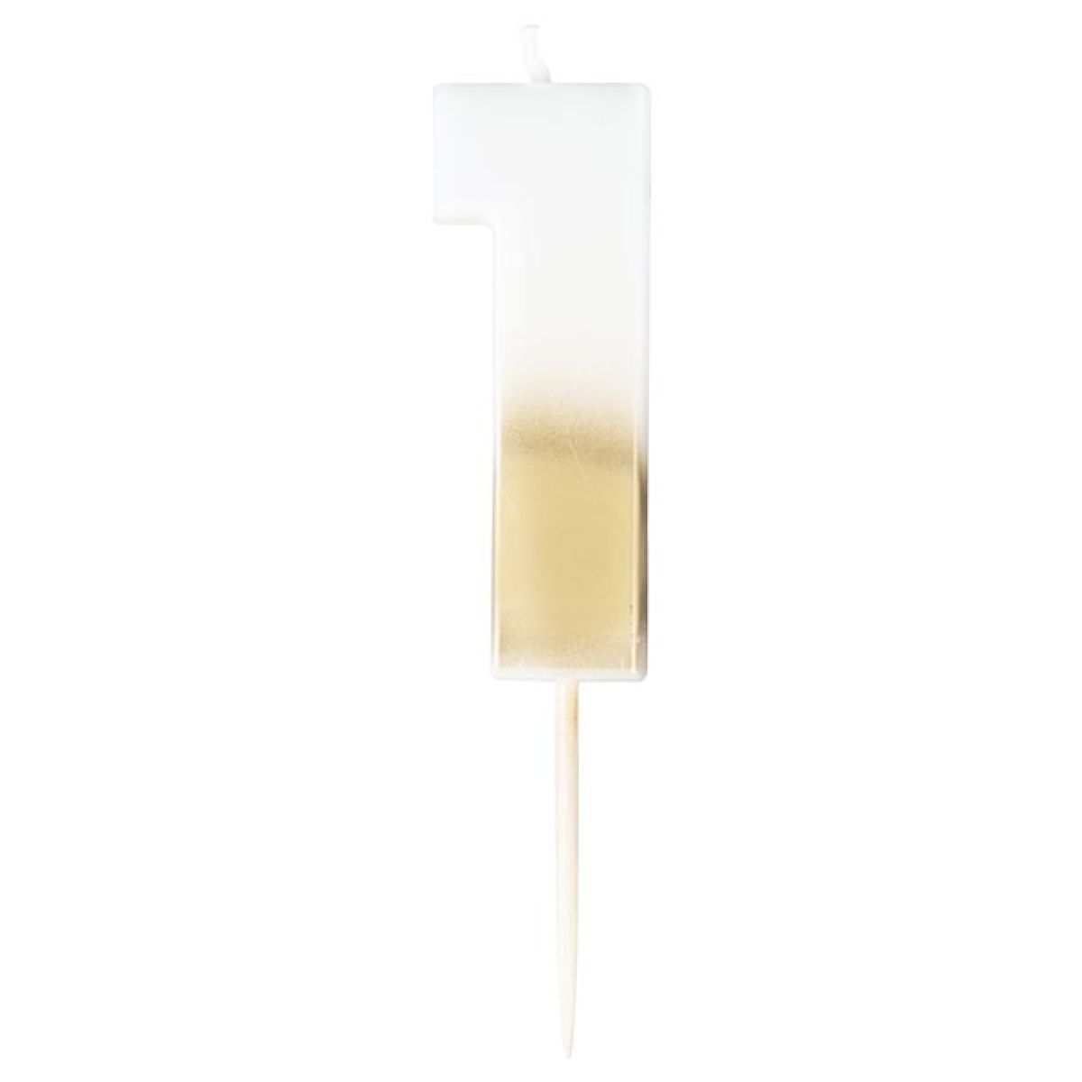 Gold Ombre Number 1 Candle - 5cm