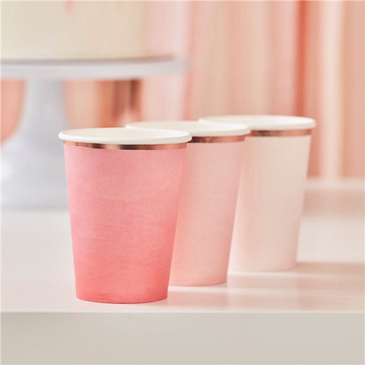 Mix It Up Pink Ombre Paper Cups - 255ml (8pk)