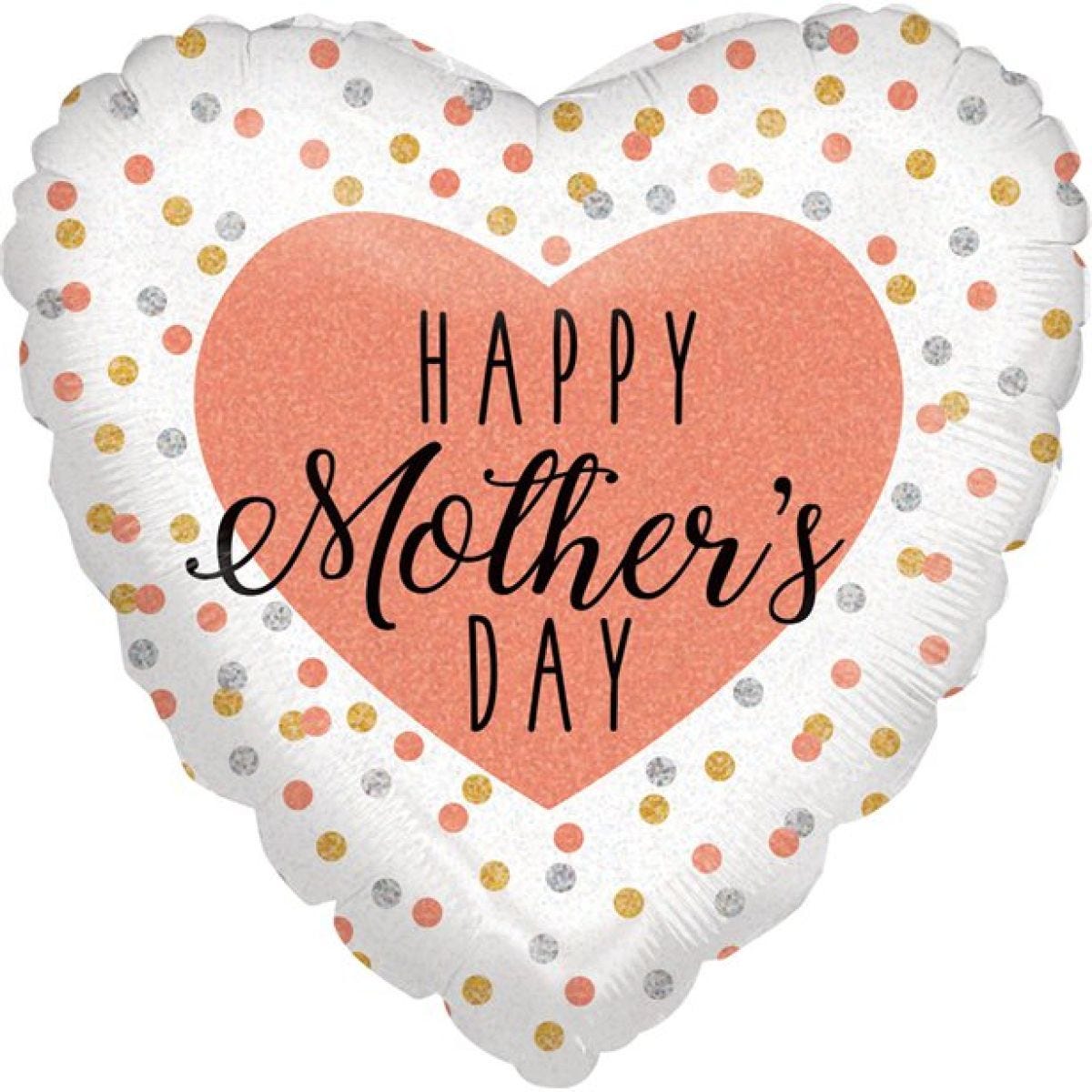 Rose Gold Glitter Mother&apos;s Day Balloon - 18" Foil