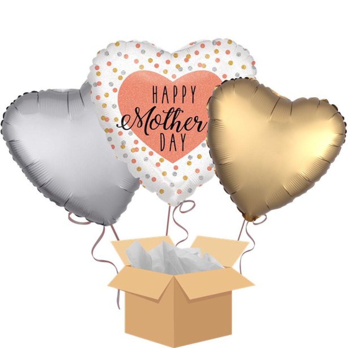 Mother&apos;s Day Rose Gold Glitter Balloon Bouquet - Delivered Inflated