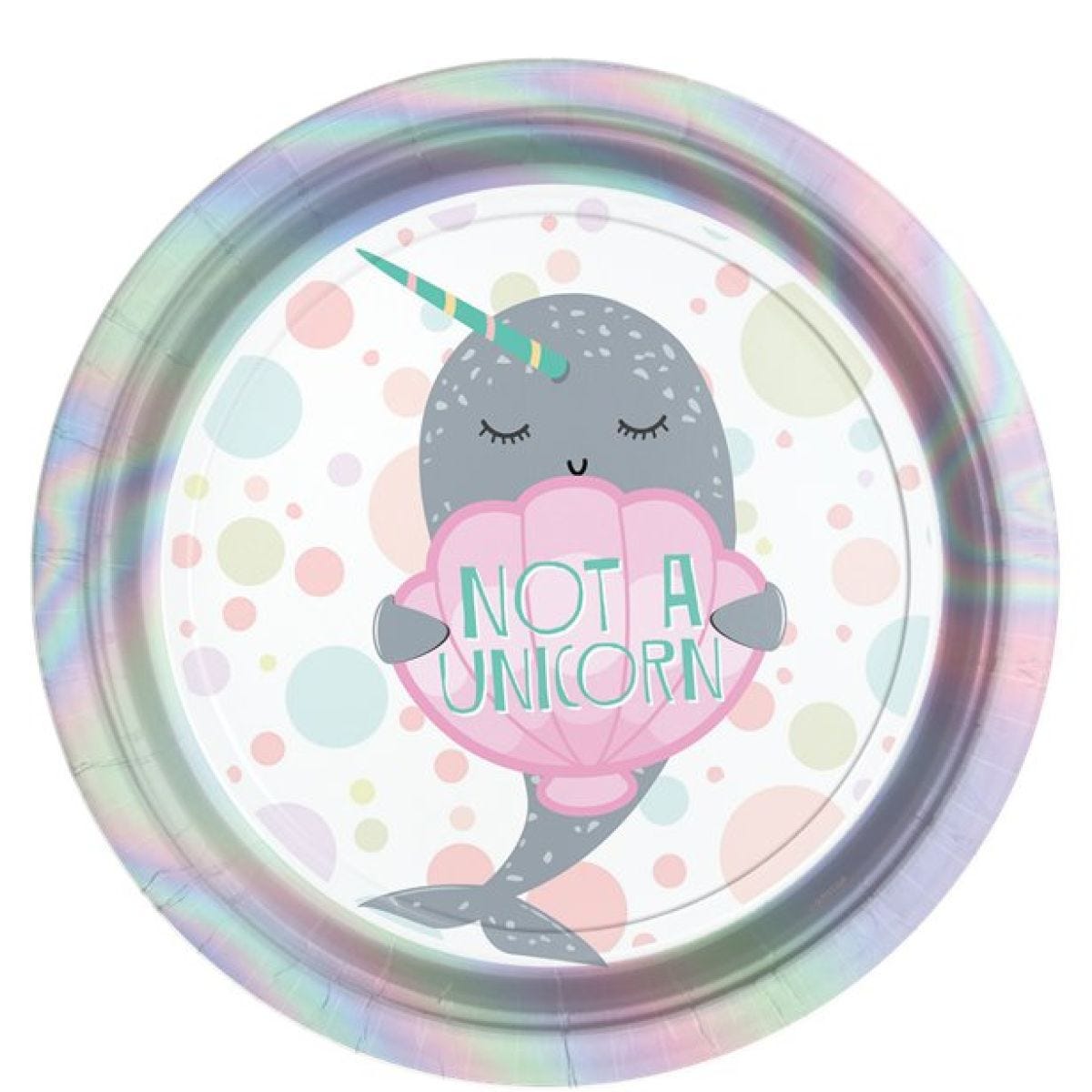 Narwhal Party Paper Plates - 23cm (8pk)