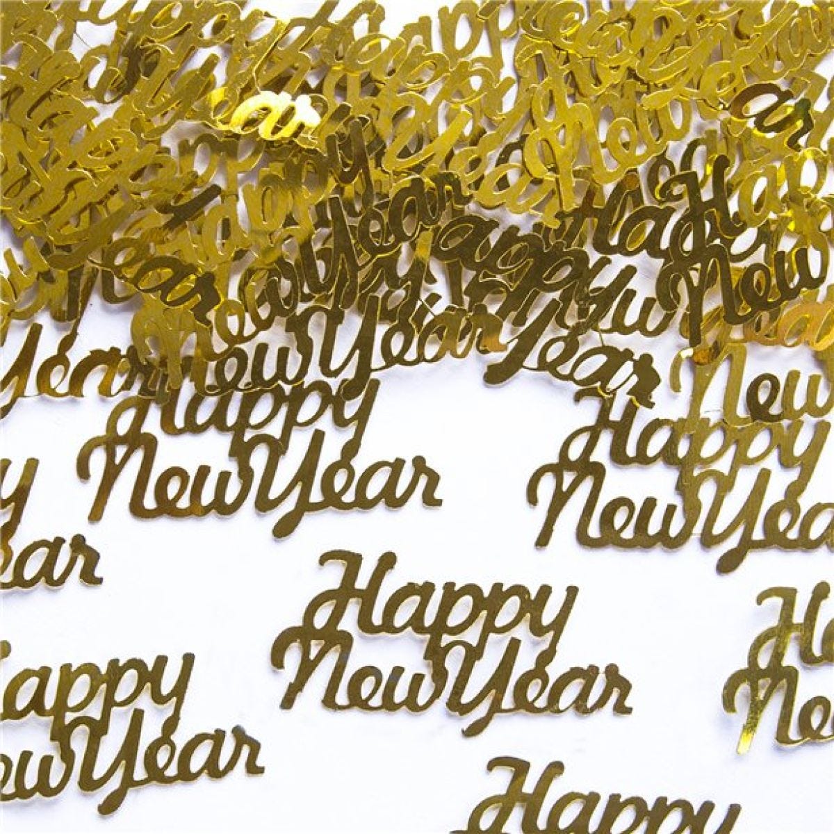 Gold &apos;Happy New Year&apos; Foil Confetti