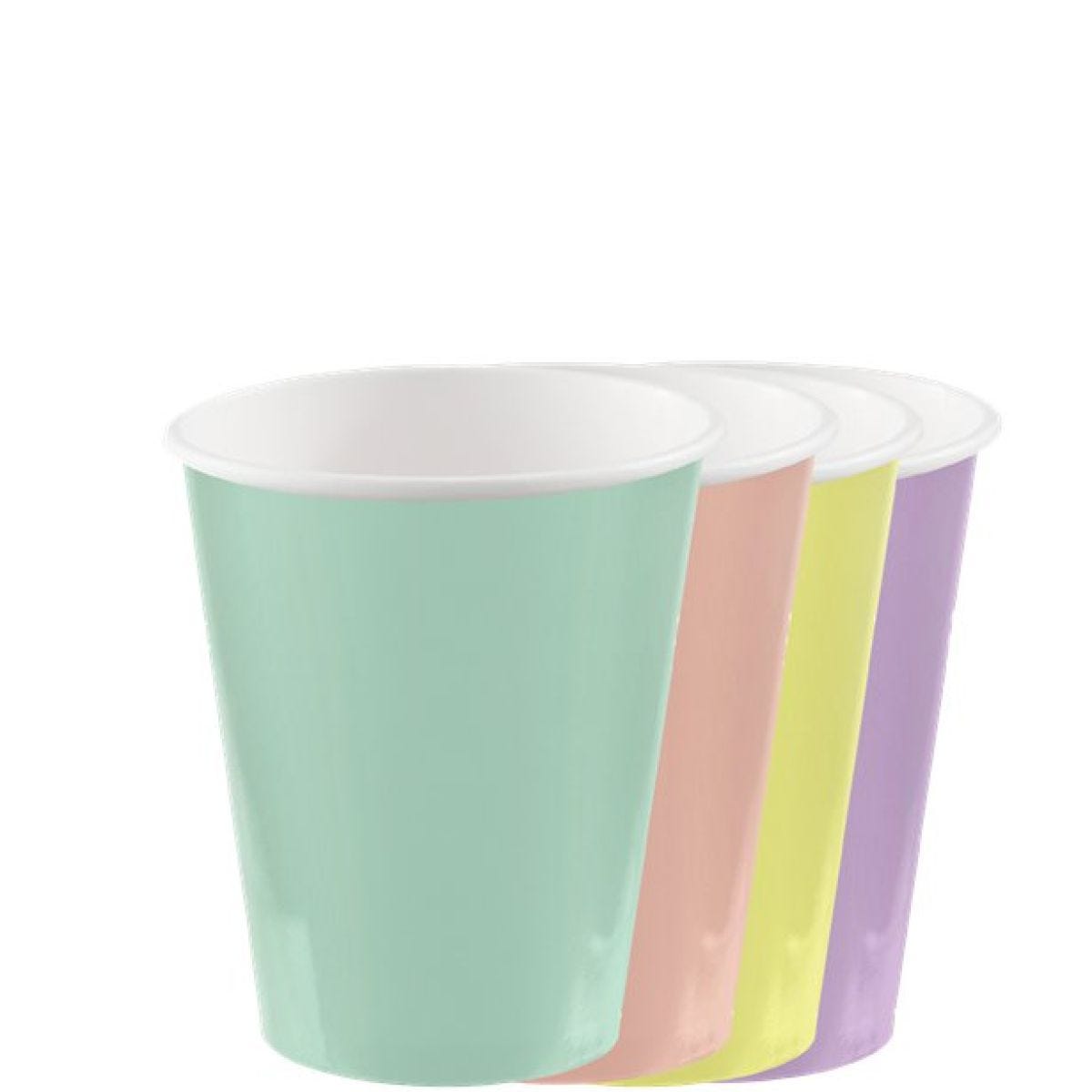 Mixed Pastel Cups - 250ml (8pk)
