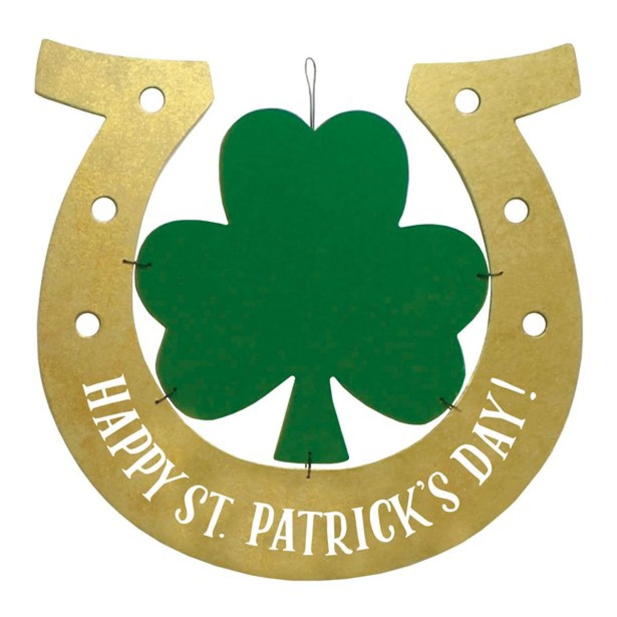 Happy St Patrick&apos;s Day MDF Hanging Sign - 39cm