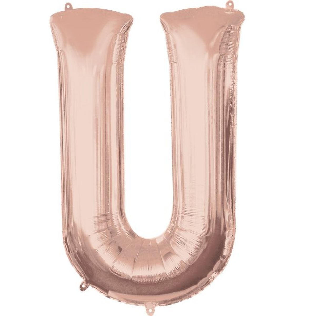 Rose Gold Letter U Air Filled Balloon - 16" Foil