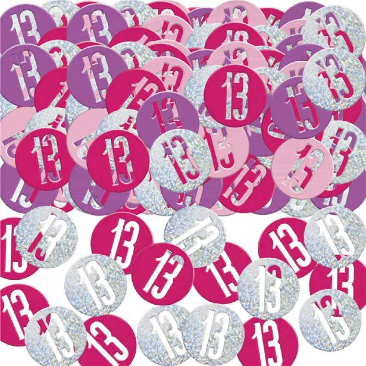 Pink 13th Birthday Confetti