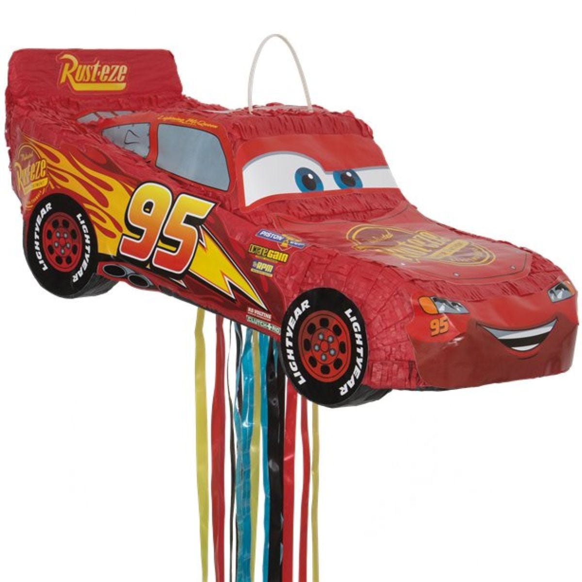 Cars Lightening McQueen Pull Piñata - 53cm x 26cm