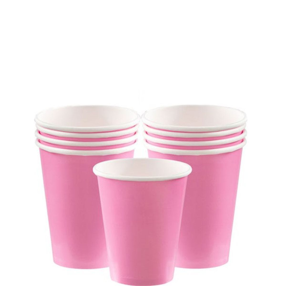 Baby Pink Paper Cups - 266ml (8pk)