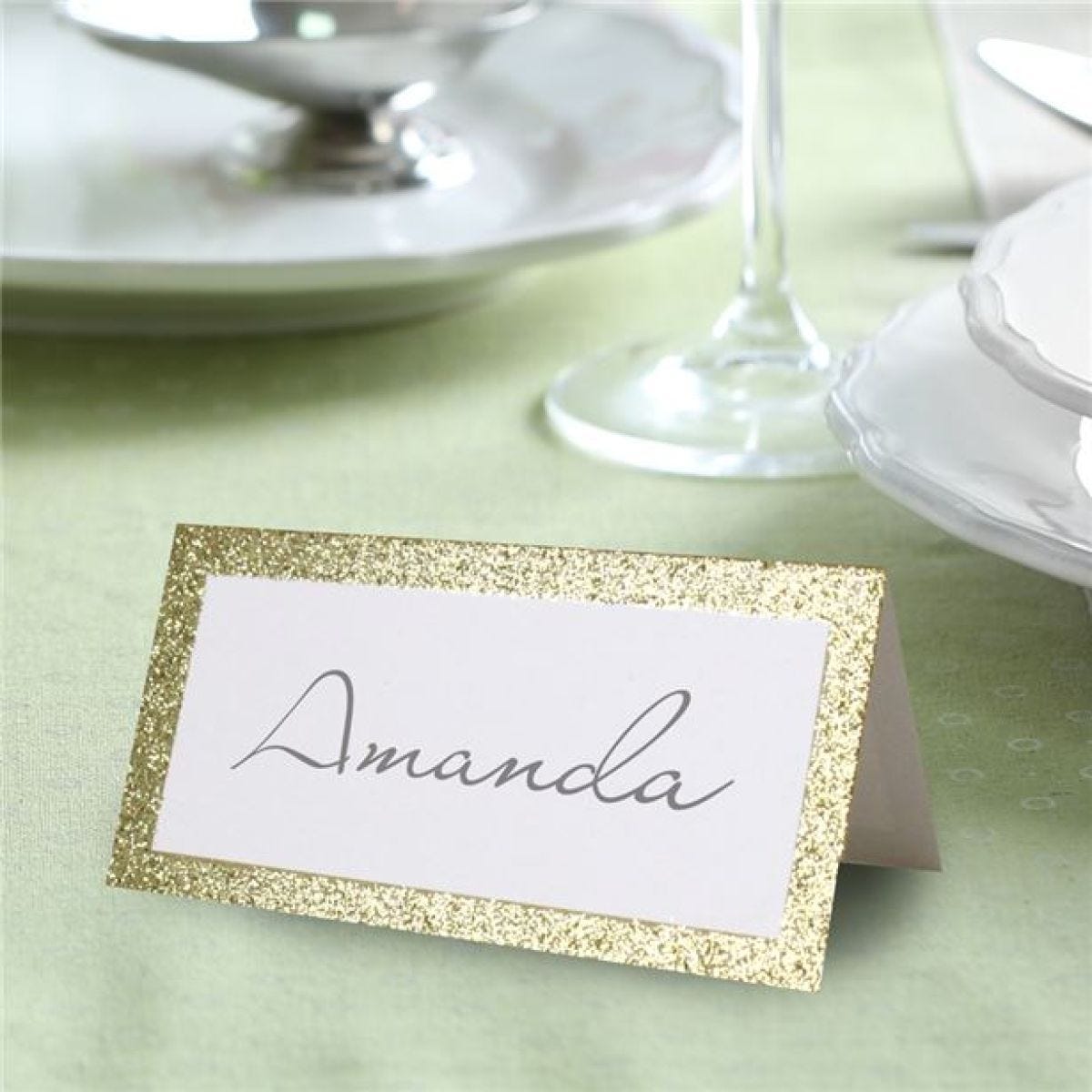 Gold Glitter Place Cards (50pk)