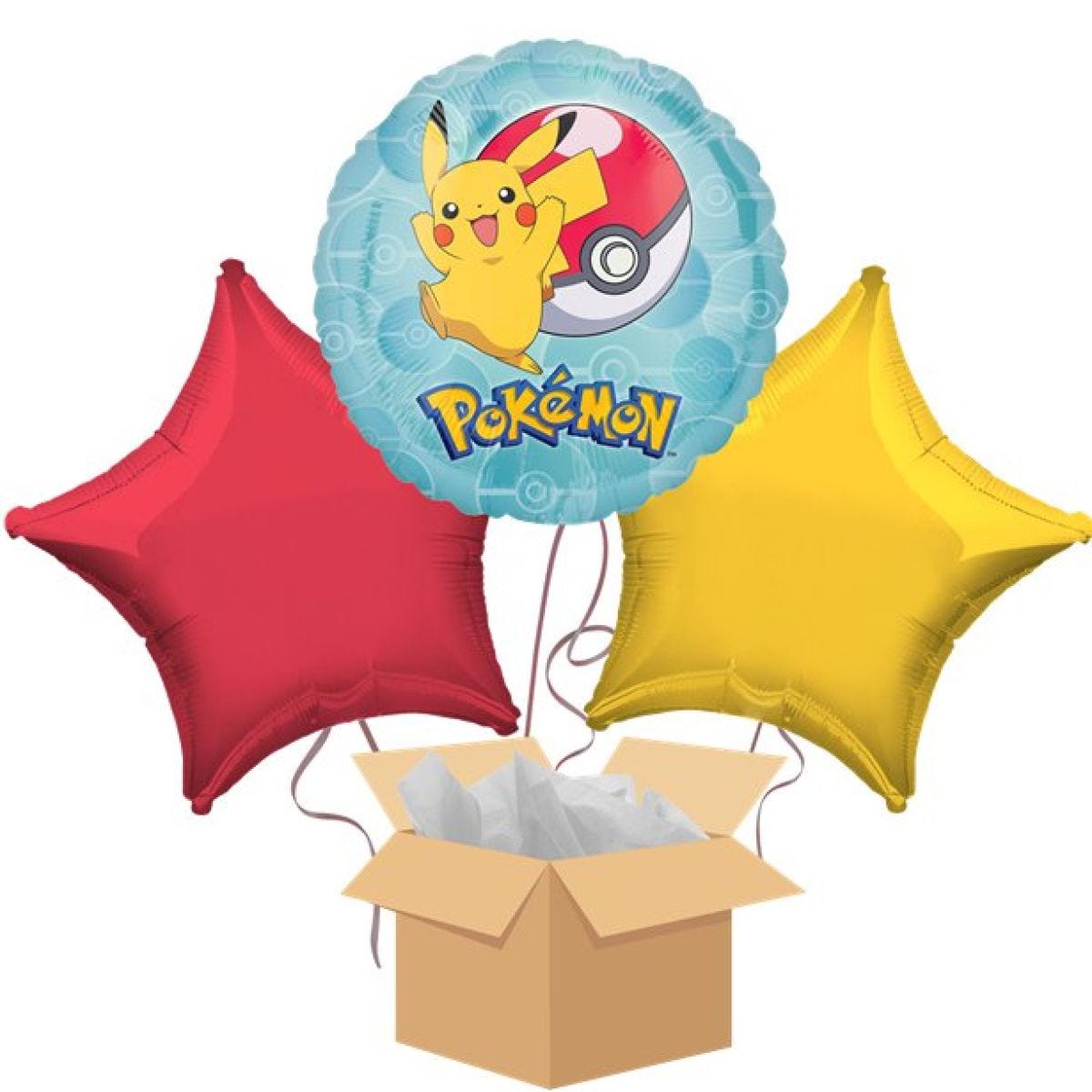 Pokemon Balloon Bouquet - Delivered Inflated