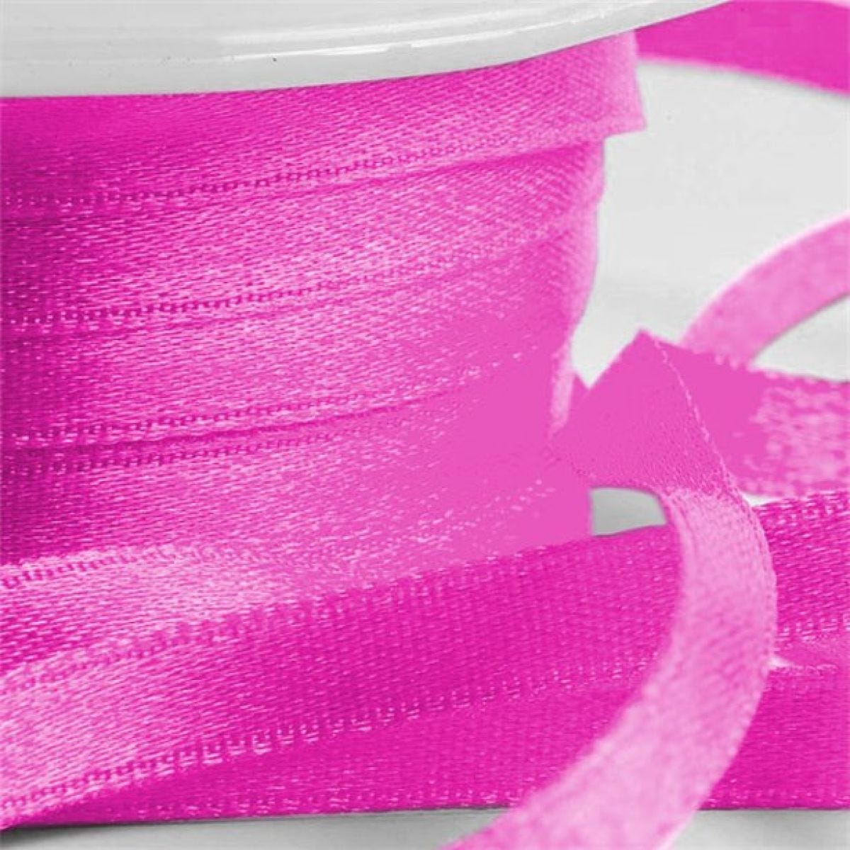 Fuchsia Pink Satin Ribbon - 6mm