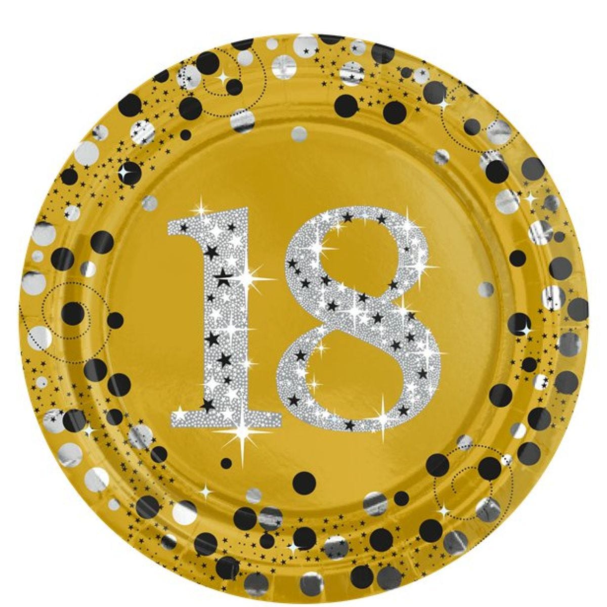 Sparkling Celebration 18th Paper Plate - 23cm