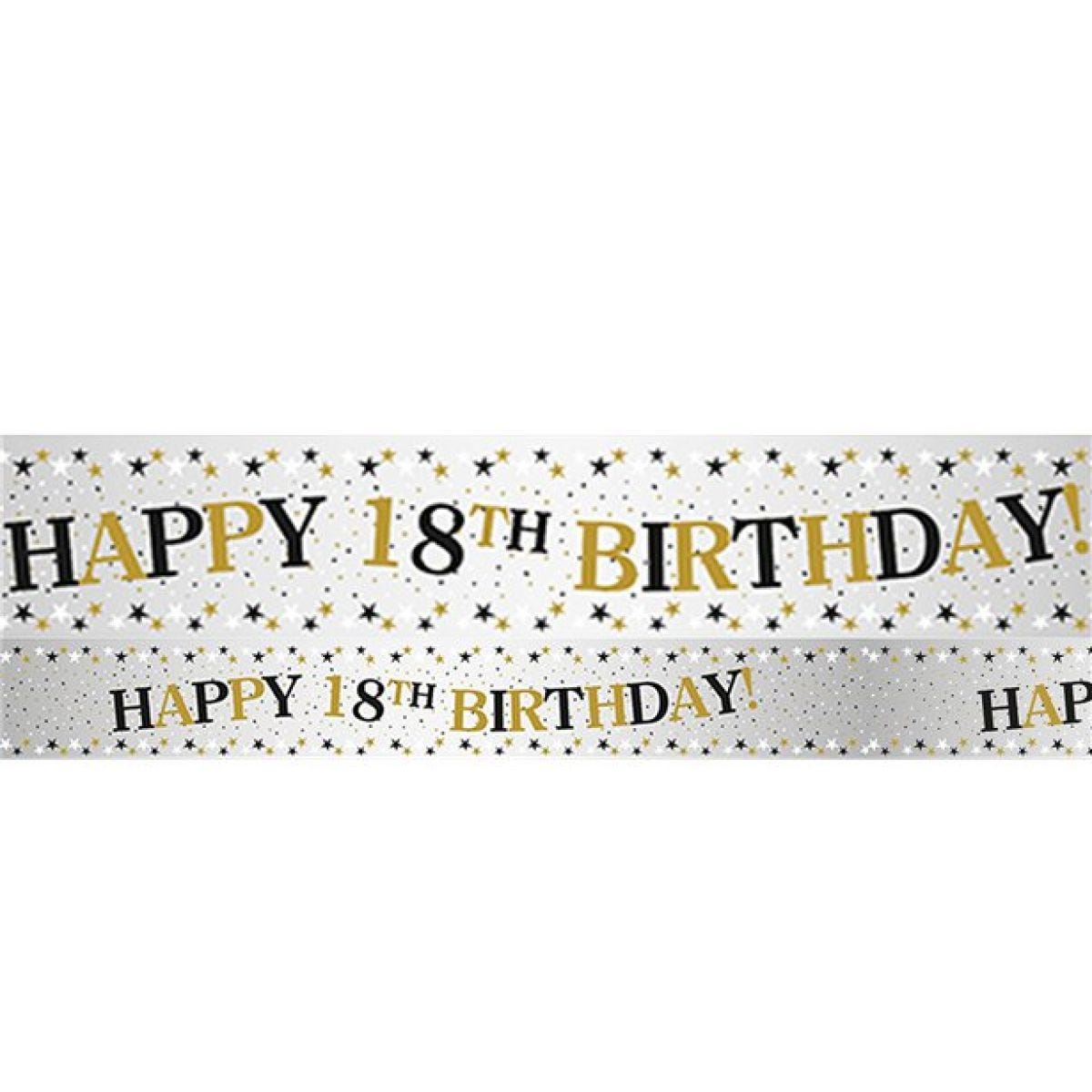 Sparkling Celebration 18th Foil Banner