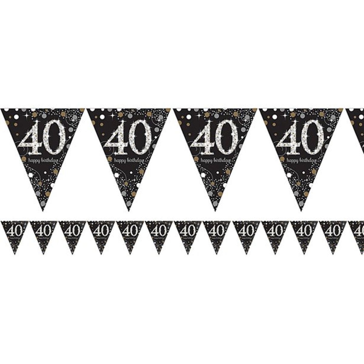 Sparkling Celebration 40th Foil Bunting - 4m