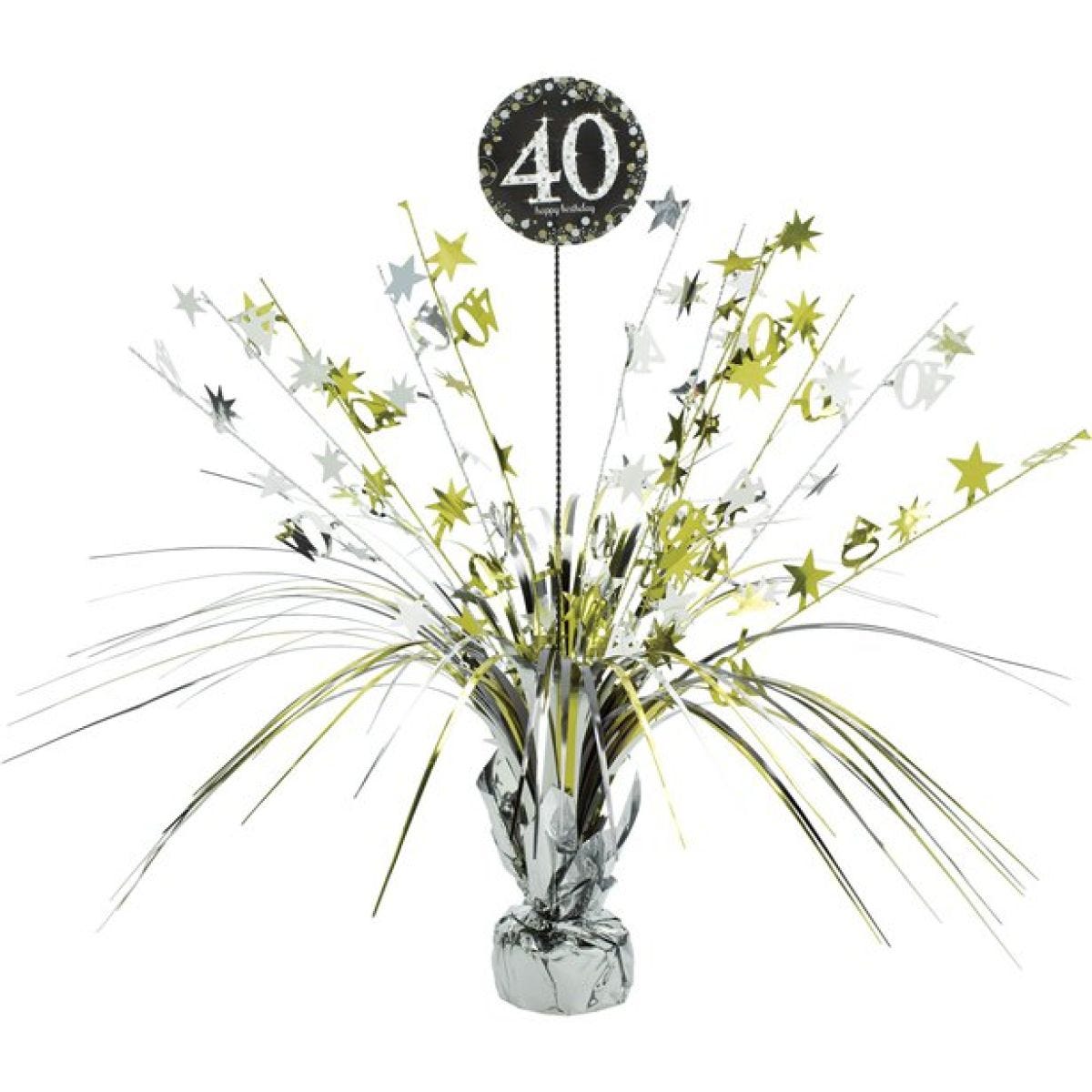 Sparkling Celebration 40th Foil Table Centrepiece - 33cm