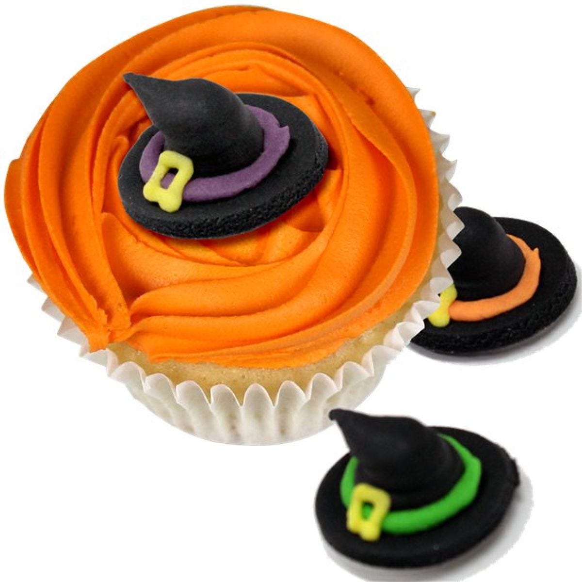 Witch Hat Sugar Cake Toppers x5