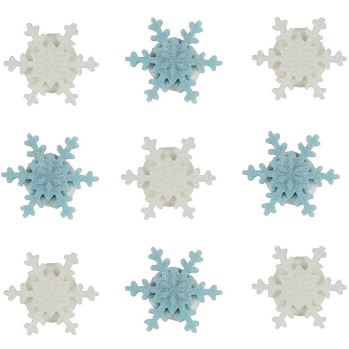 Mini Snowflake Sugar Cake Toppers - 9pk (9pk)