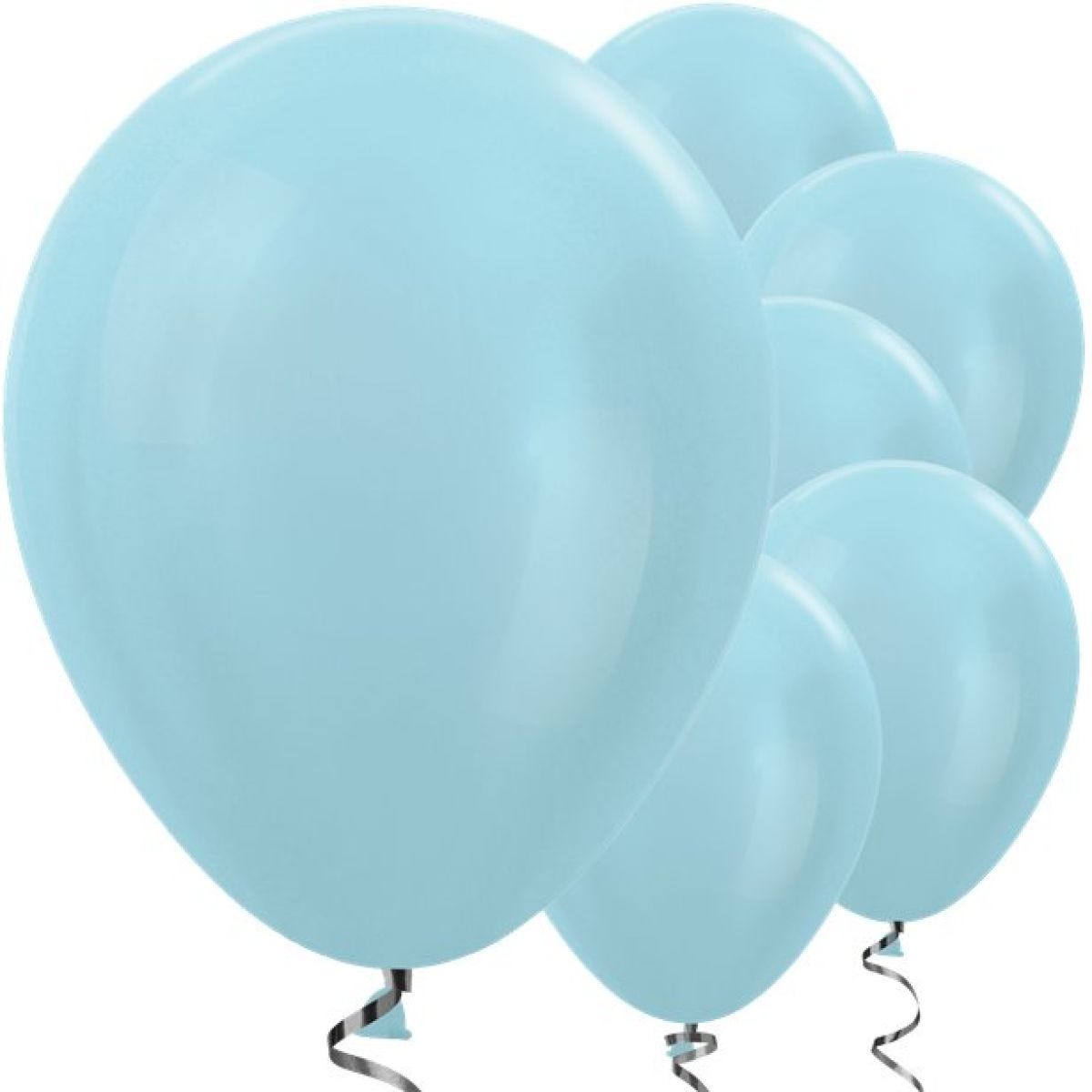 Blue Satin Balloons - 12" Latex Balloons