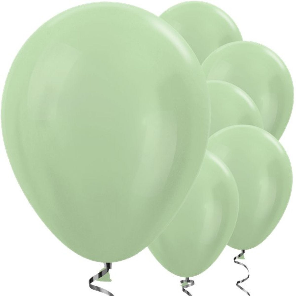 Green Satin Balloons - 12" Latex Balloons