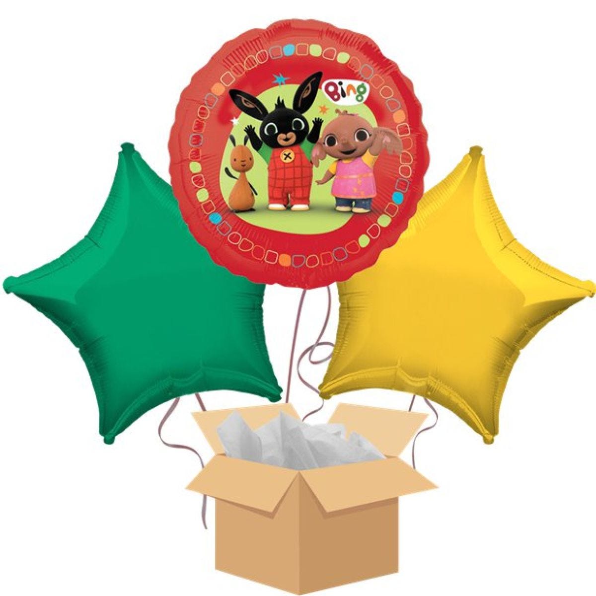 Bing Bunny Balloon Bouquet - Delivered Inflated