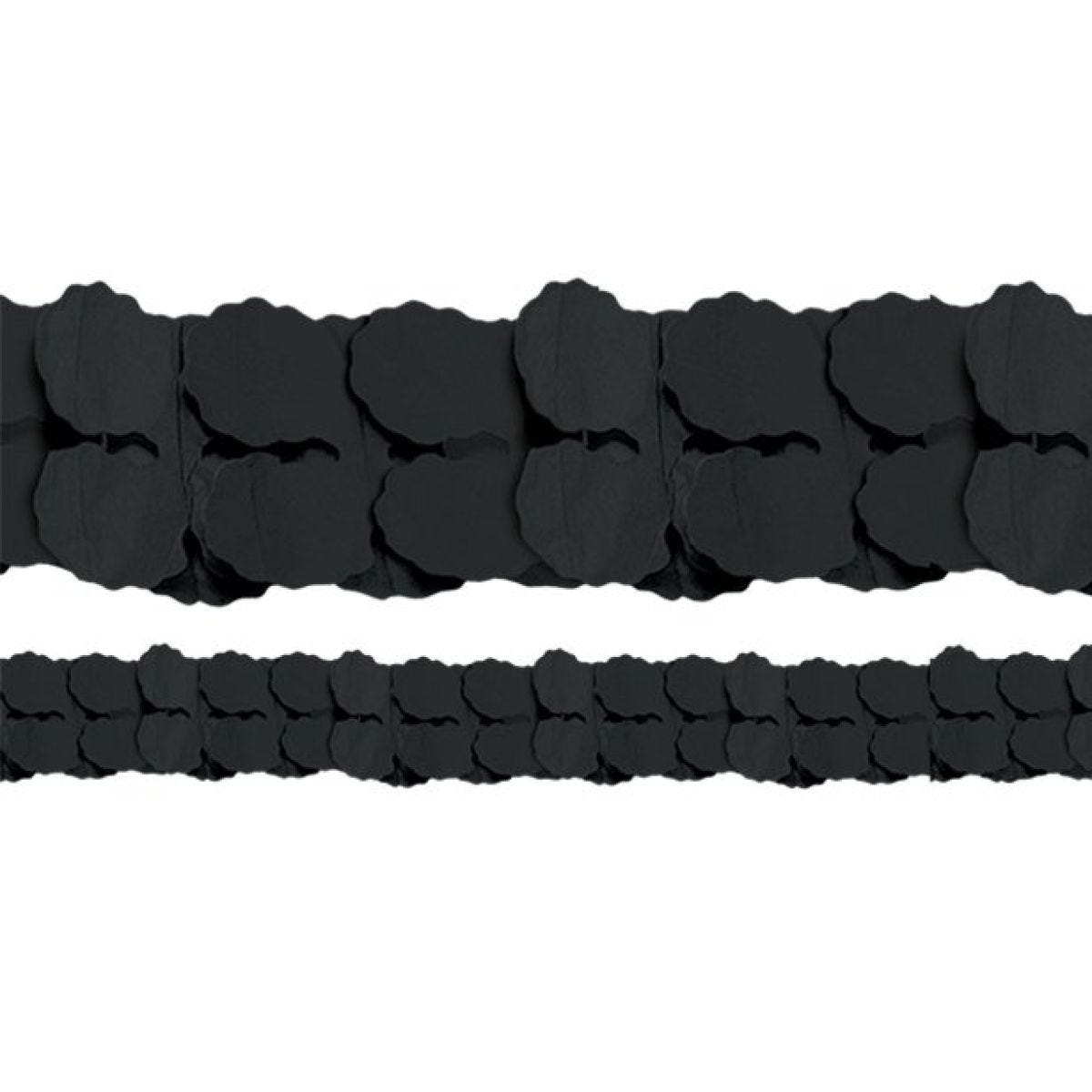 Black Paper Garland Decoration - 3.7m