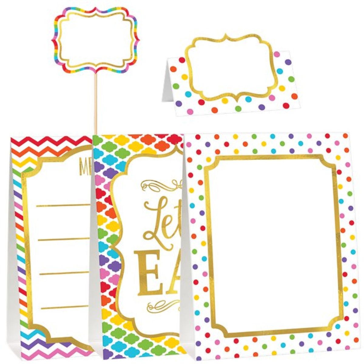 Rainbow Buffet Decorating Kit