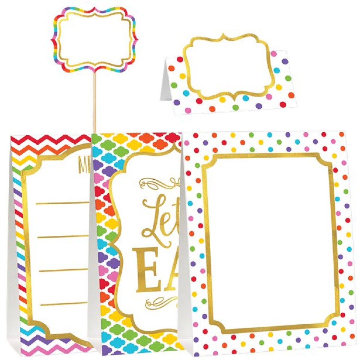 Rainbow Buffet Decorating Kit