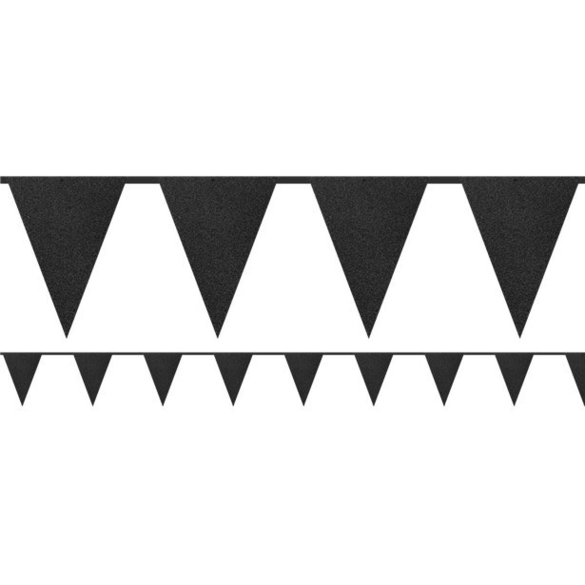 Black Glitter Paper Bunting - 6m