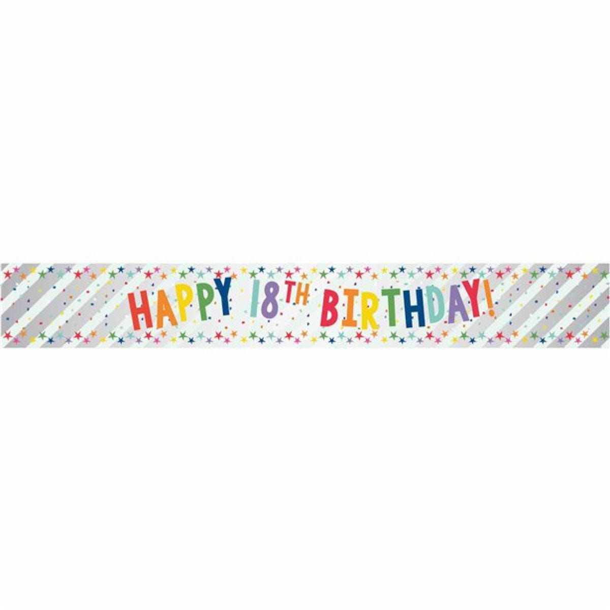 Happy 18th Birthday Foil Banner