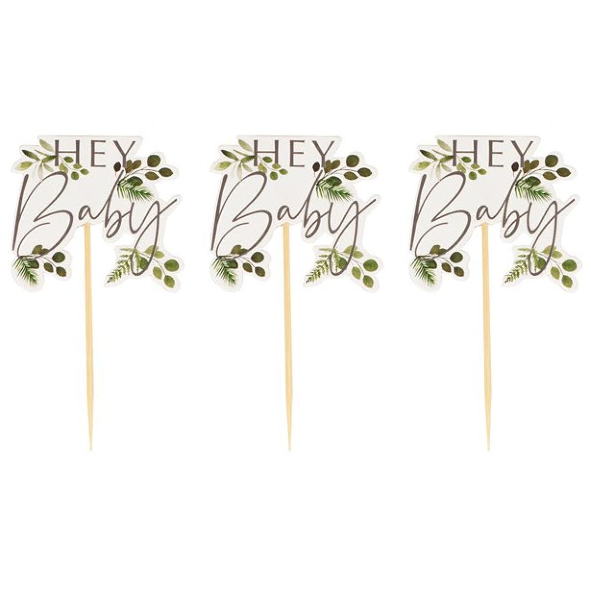 Botanical Baby Cupcake Toppers