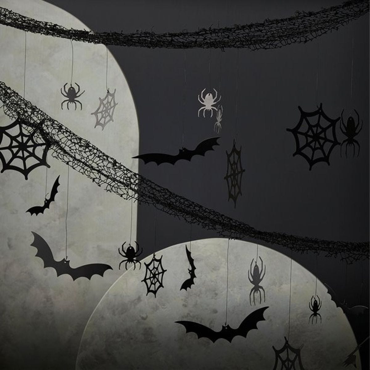 Webs, Bat & Spider Backdrop (3pk)