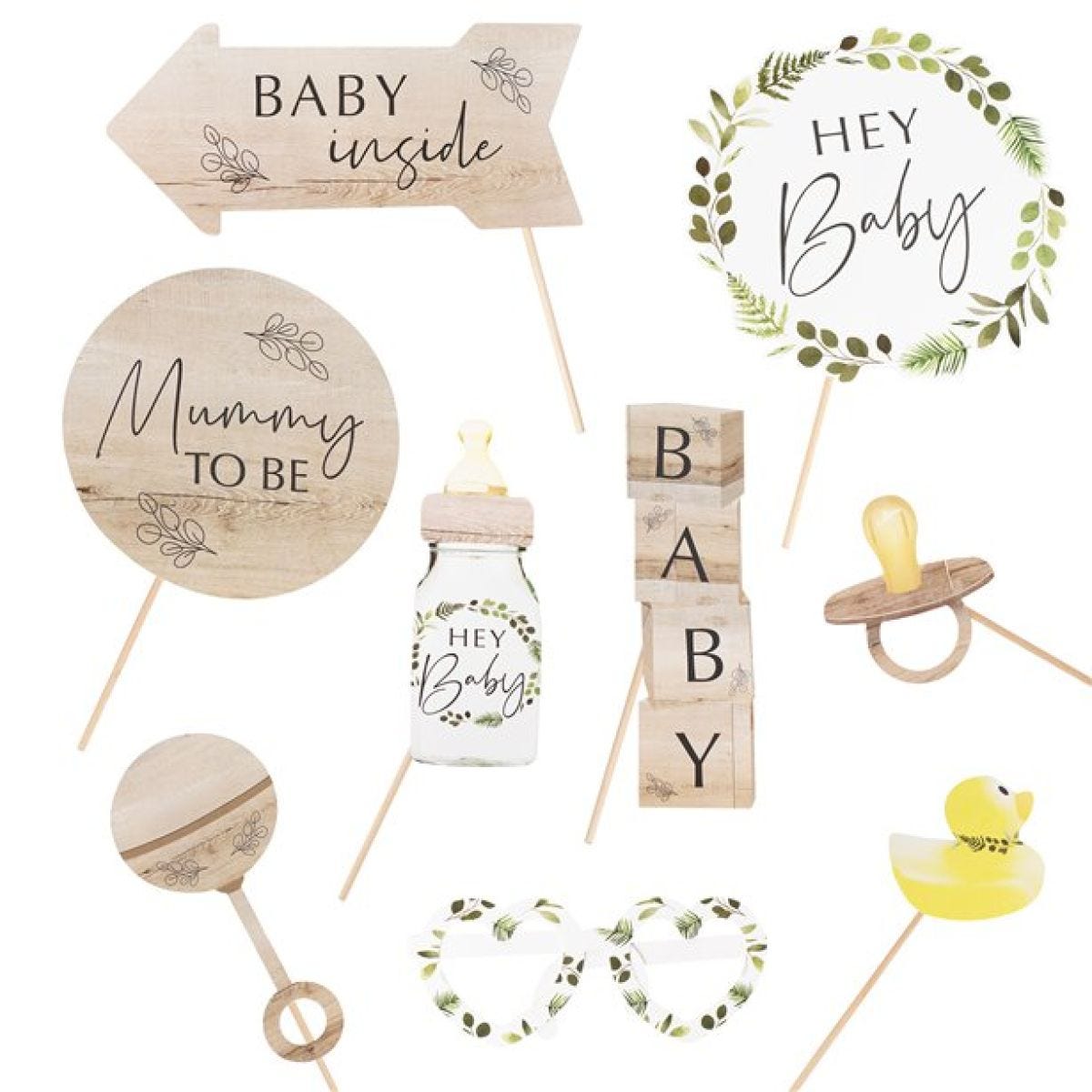 Botanical Baby Photobooth Props (10pk)