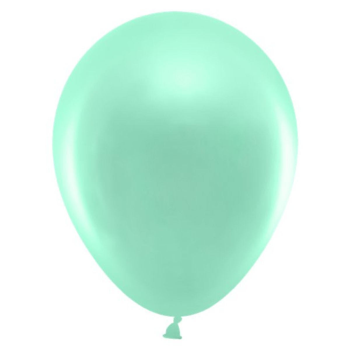 Mint Green Metallic Balloons - 12" Latex (10pk)