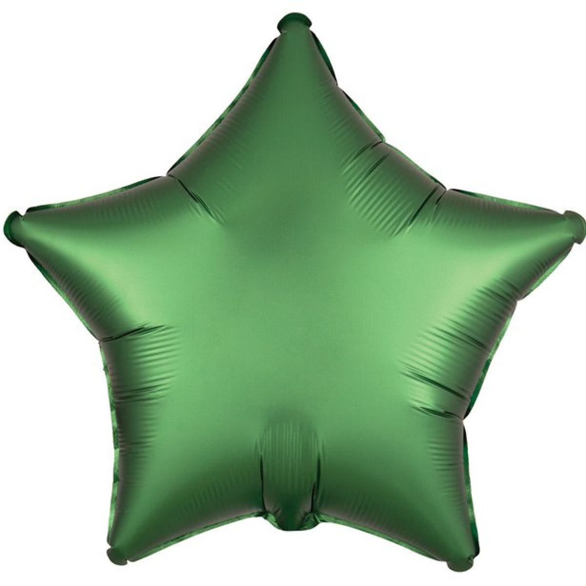 Emerald Green Star Satin Luxe Balloon - 18&apos;&apos; Foil - unpackaged
