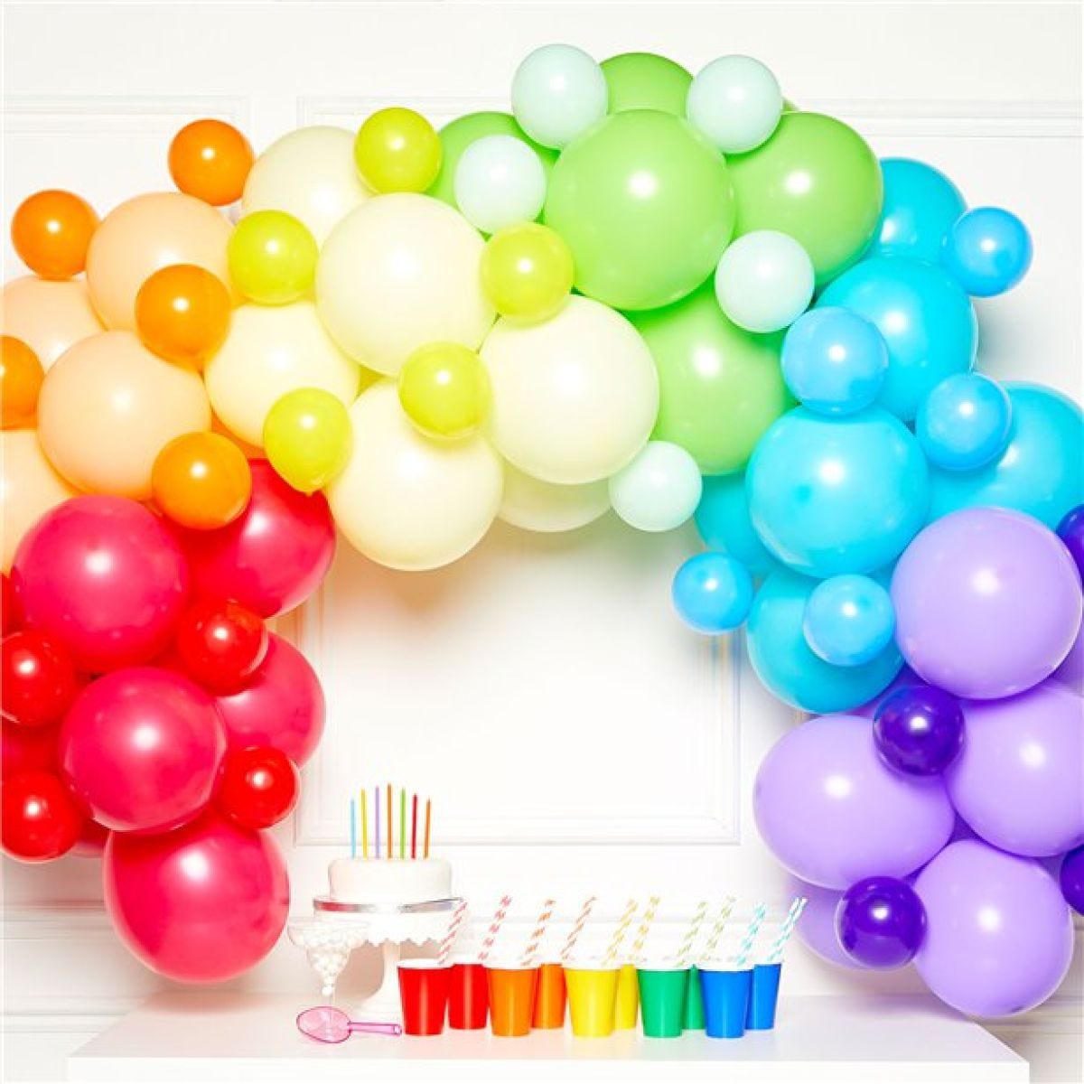 Rainbow Latex Balloon Arch Garland