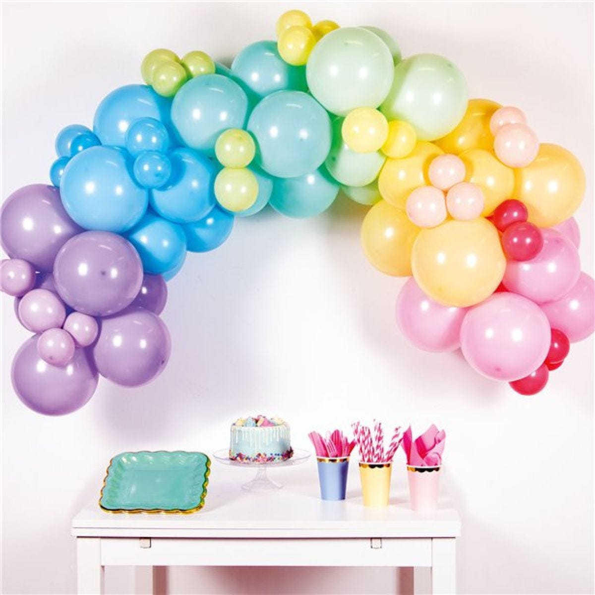 Chalky Pastel Balloon Arch | DIY Balloon Arch