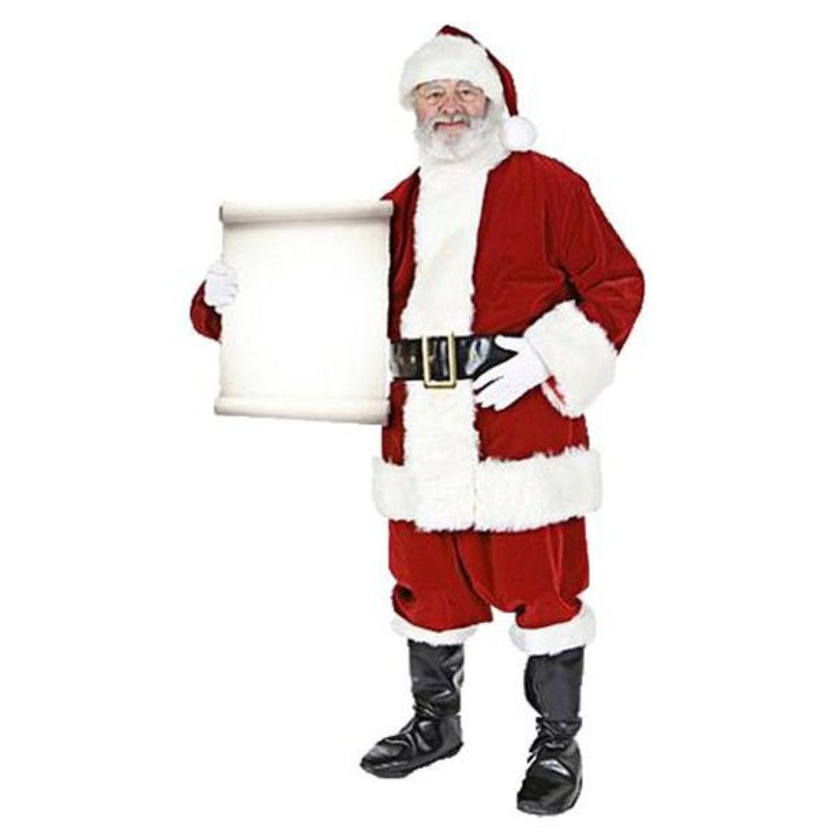 Life Size Santa with Small Sign Cardboard Cutout - 180cm x 95cm