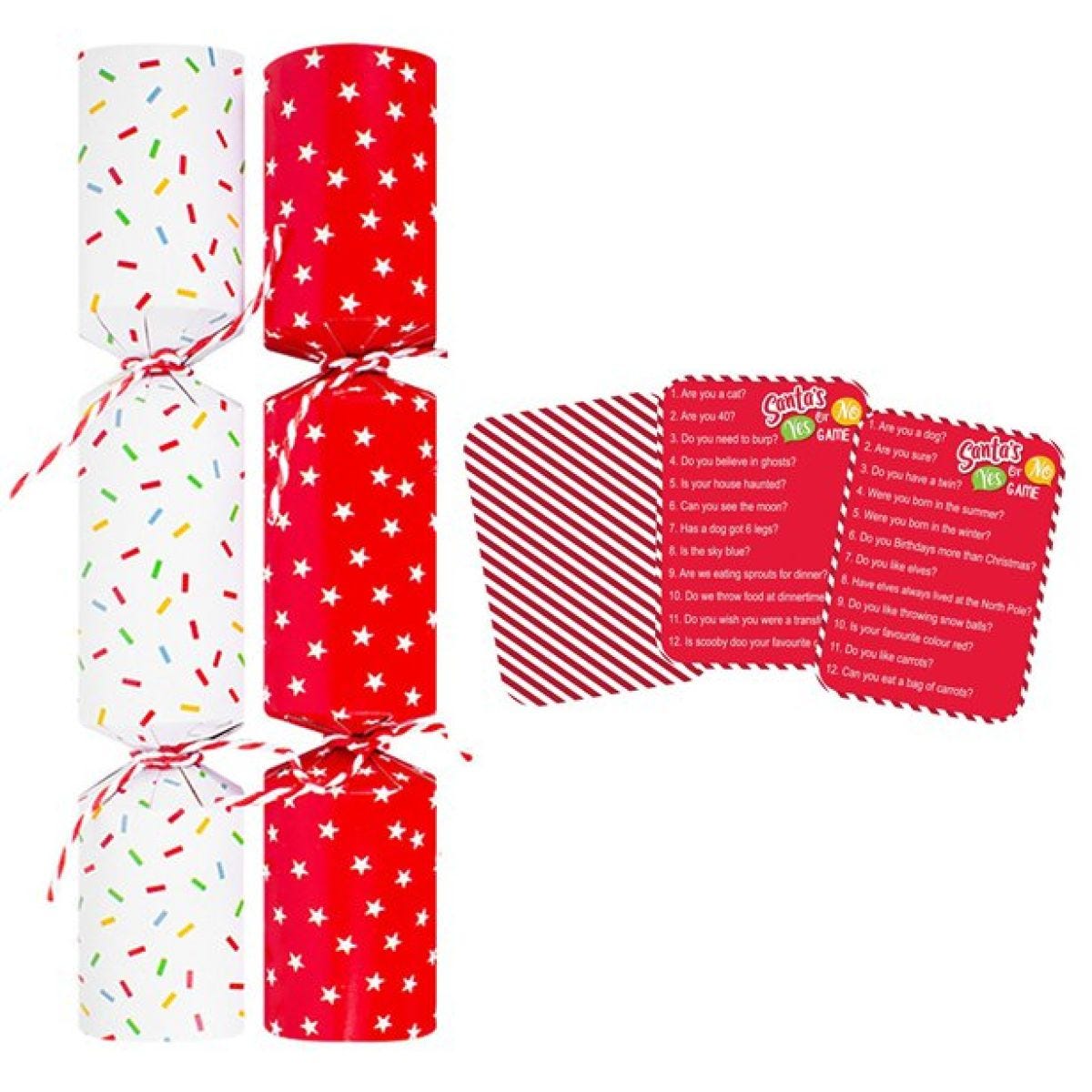 Santa&apos;s Yes Or No Game Crackers - 23cm (6pk)