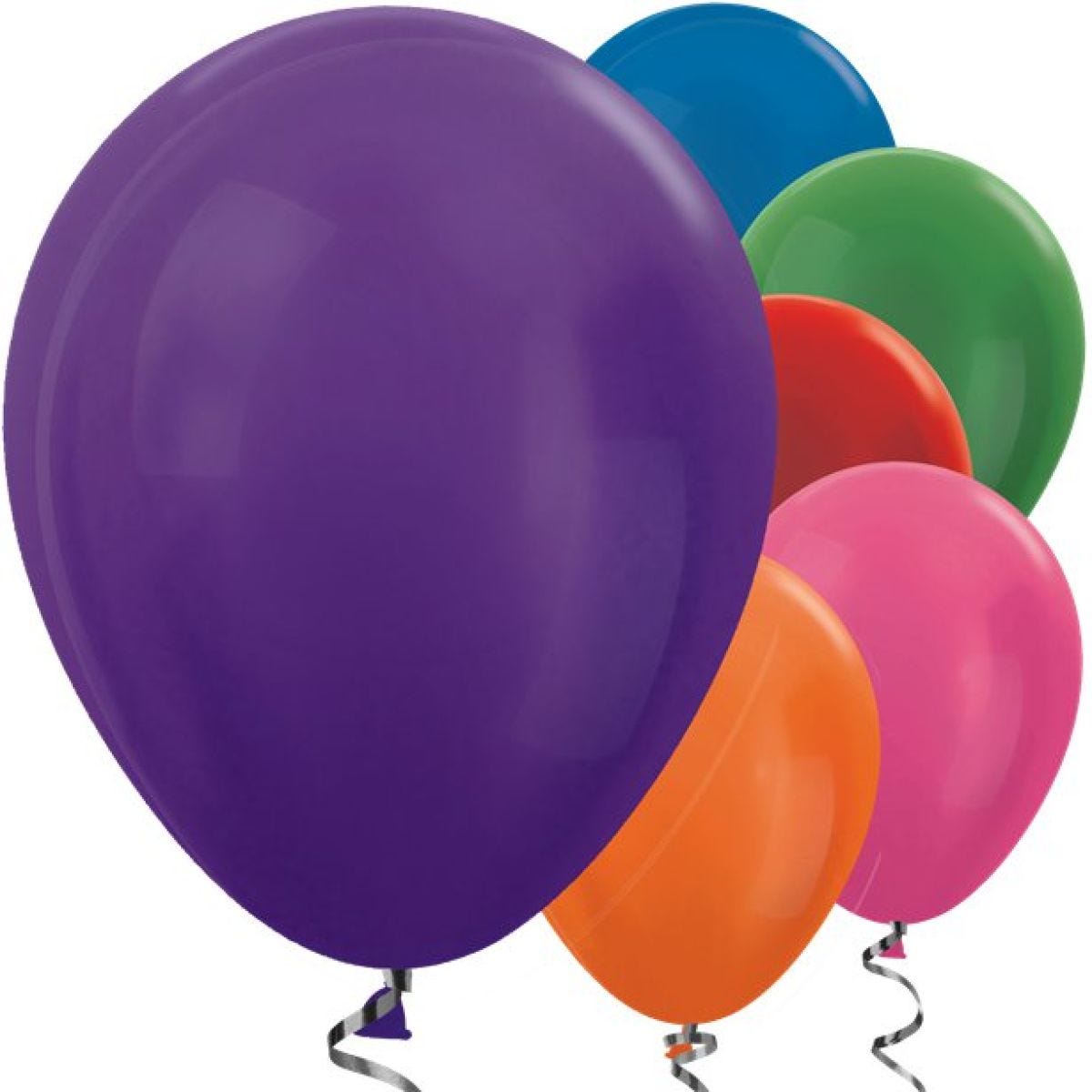 Multi-coloured Metallic Balloons - 12" Latex Balloons