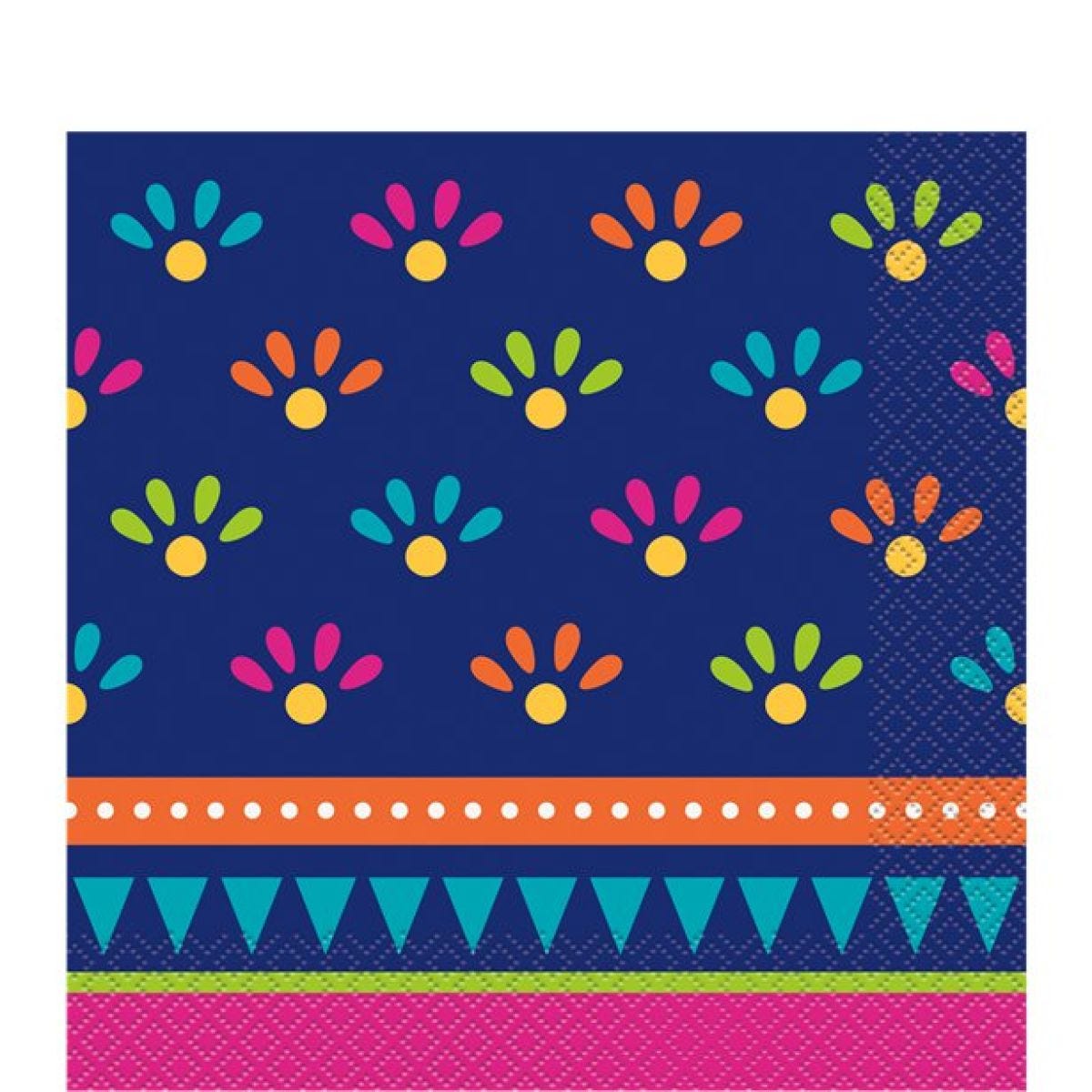 Boho Fiesta Paper Luncheon Napkins - 33cm