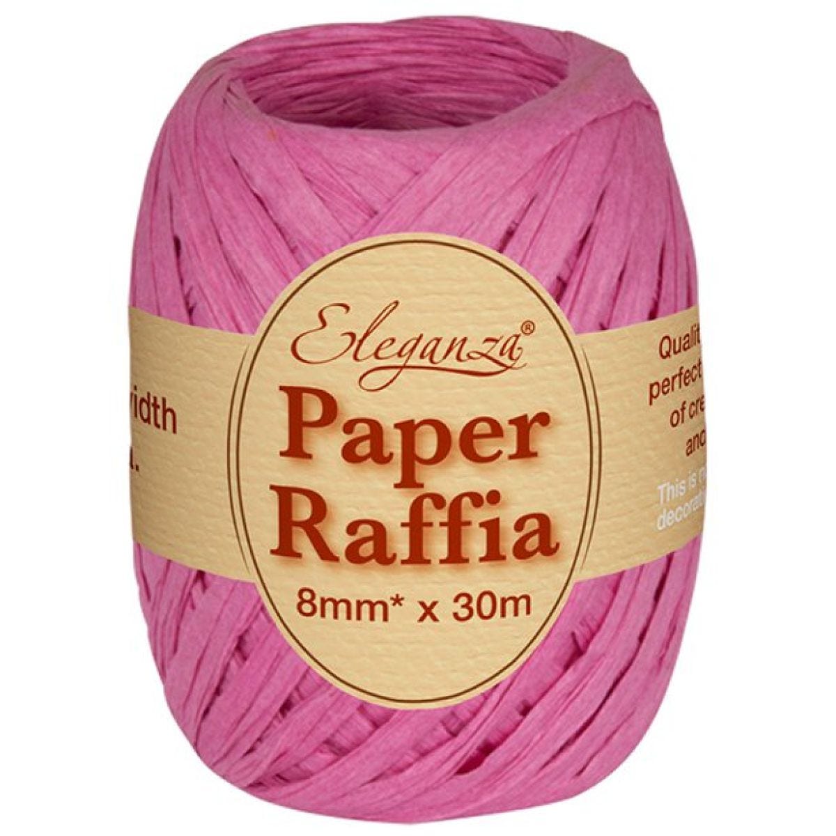 Hot Pink Paper Raffia - 30m