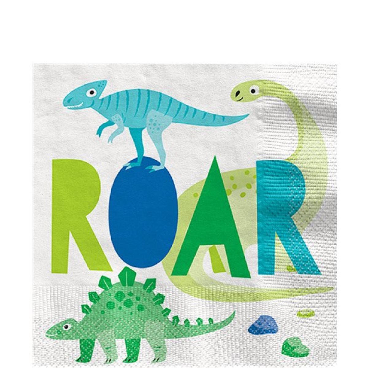 Dino-Roar Paper Napkins - 33cm