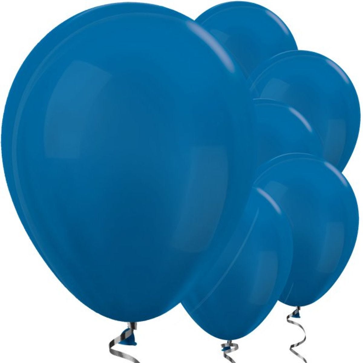 Blue Metallic Balloons - 12" Latex Balloons