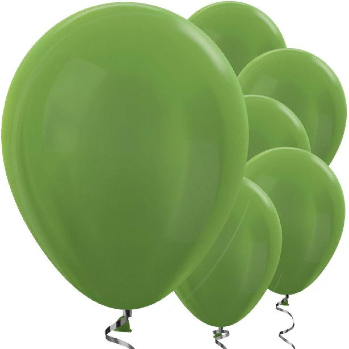 Lime Green Metallic Balloons - 12" Latex Balloons