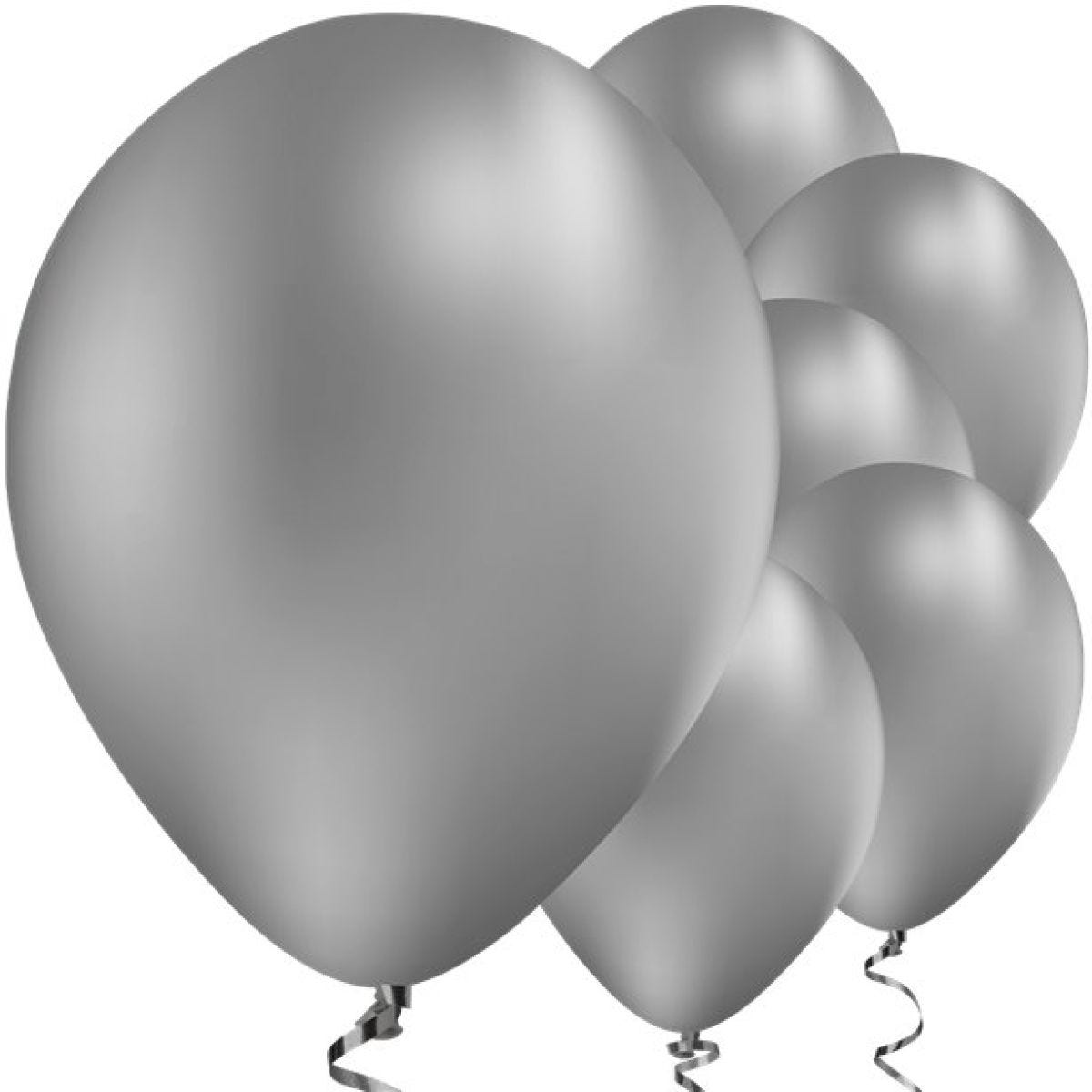 Silver Chrome Balloons - 11" Latex (25pk)