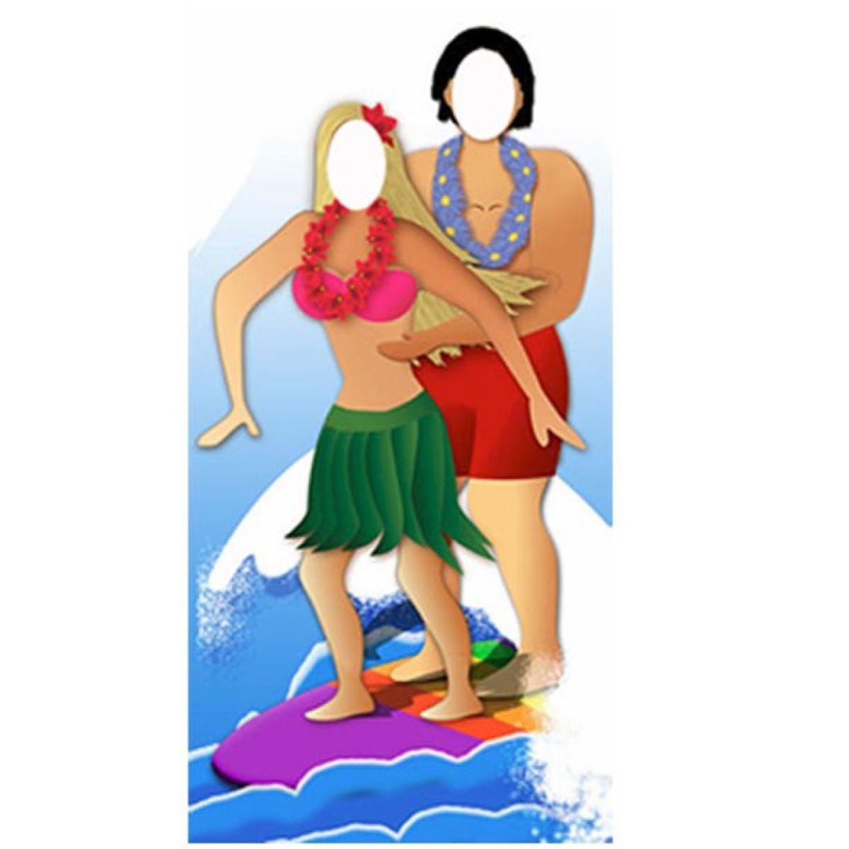 Surfer Couple Stand In Photo Prop - 183cm x 94cm