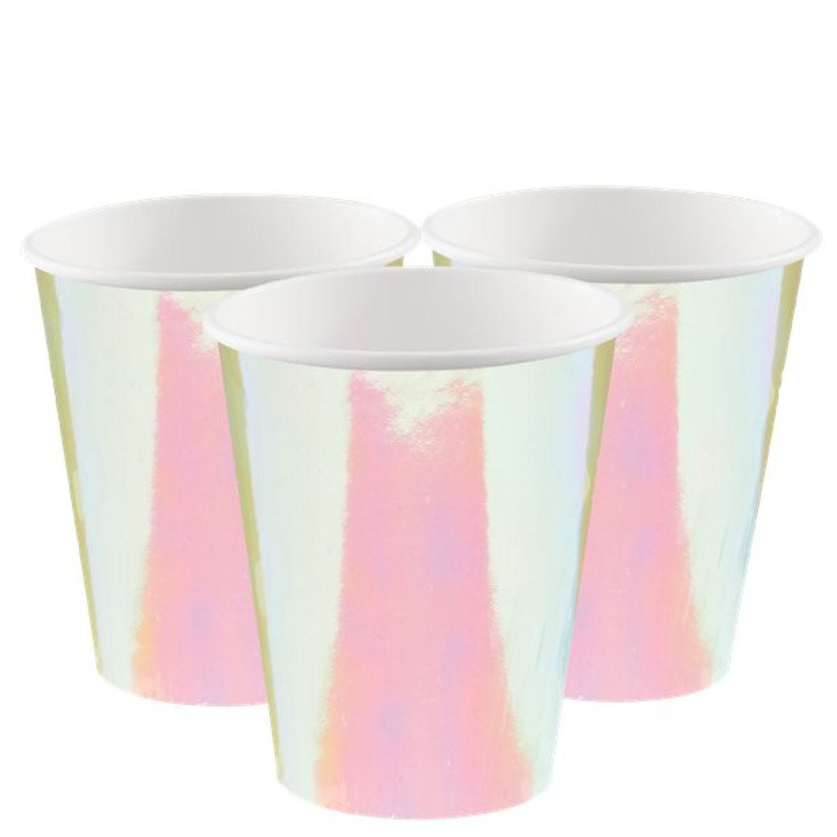 Girls Rule Iridescent Paper Party Cups - 250ml (8pk)