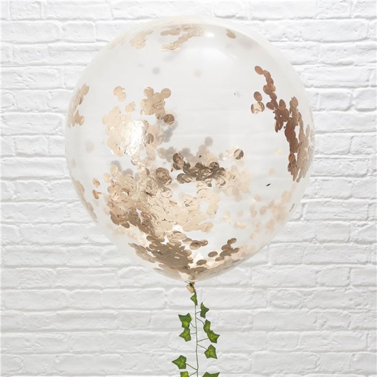 Beautiful Botanics Giant Rose Gold Confetti Balloons - 36"